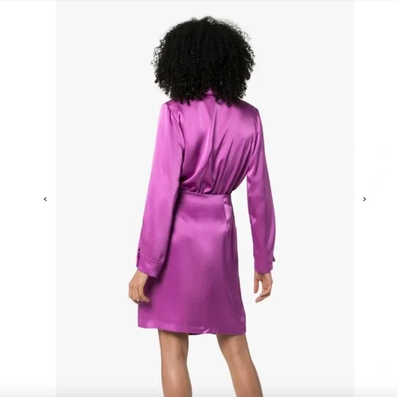 NANUSHKA silk Satin Wrap Dress - Picture 4 of 6